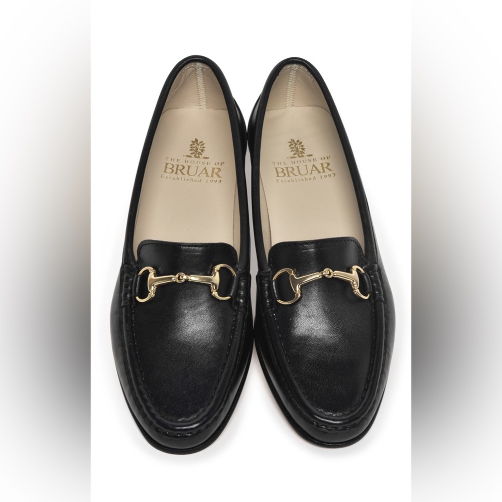 House of Bruar Black Leather Loafers